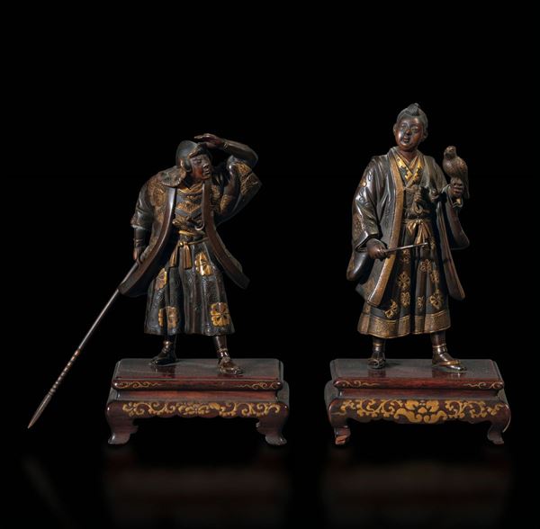 Twi bronze sculptures, Japan, Meiji period