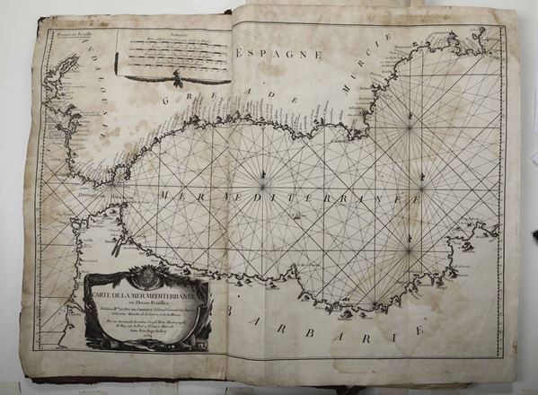 Roux, Joseph Carte De La Mer Mediterranée en douze feuilles, 1764