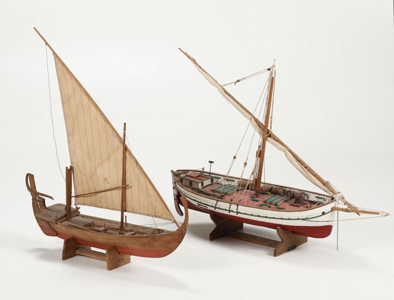 Due modelli di imbarcazioni  - Asta Arredi, Dipinti e Oggetti d'Arte - Cambi Casa d'Aste