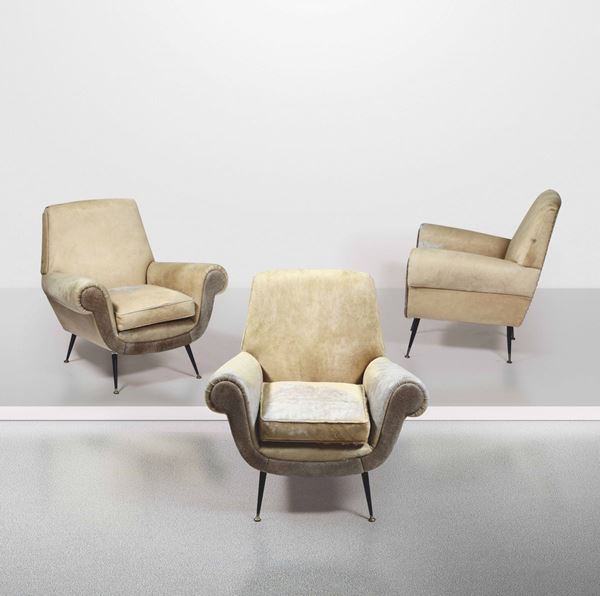 Three armchairs, Italy, 1950s