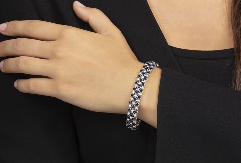 Sapphire and diamond bracelet  - Auction Fine Jewels  - Cambi Casa d'Aste
