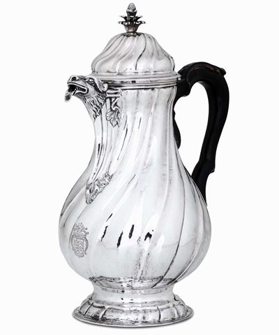 Importante Caffettiera. Milano, 1780 Ca., Marchio "testa di Moro", Bottega di Contardo Buccellati...