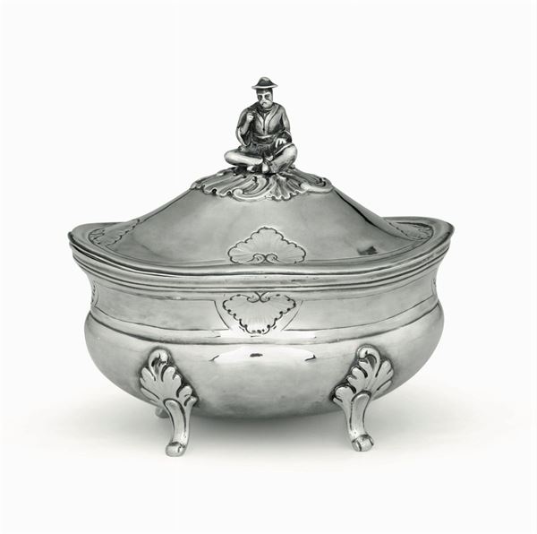 A silver sugar pot, Turin, 1760/65