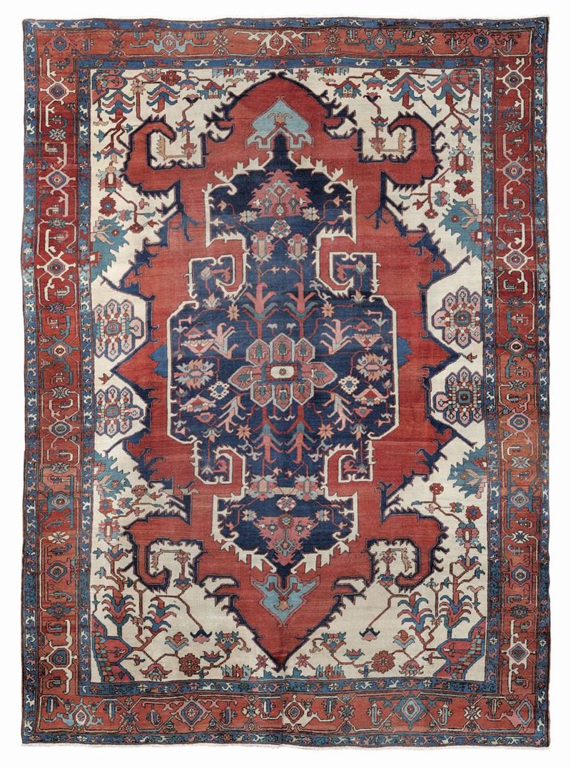 Tappeto Serapi, nord ovest Persia fine XIX secolo  - Auction antique rugs - Cambi Casa d'Aste