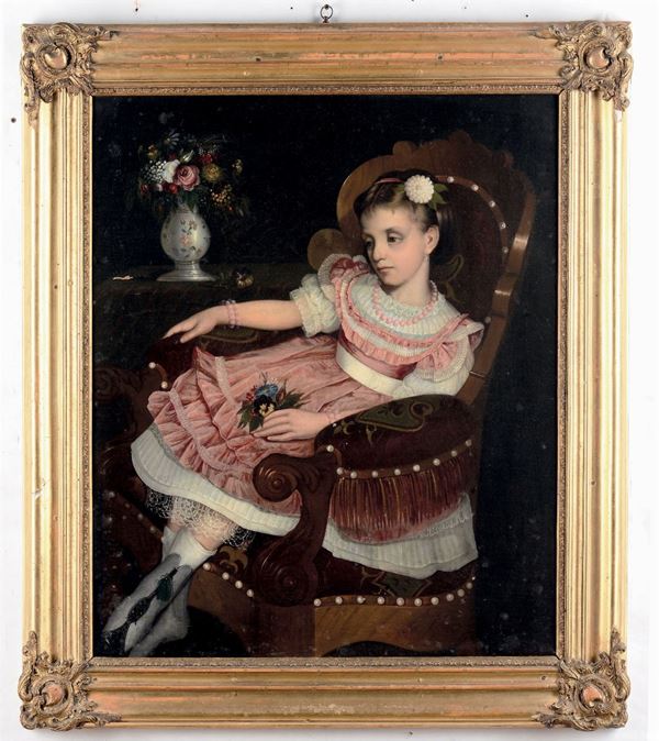 Pittore del XIX-XX secolo Fanciulla seduta