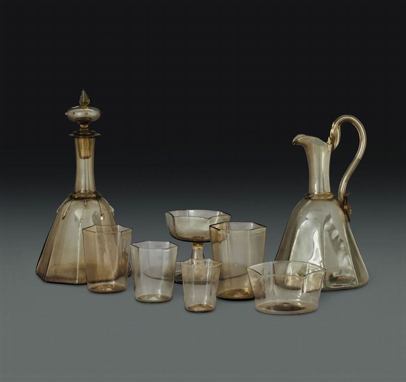 Servizio di bicchieri Murano, probabilmente Venini, 1925 circa  - Auction L'Art de la Table - Cambi Casa d'Aste