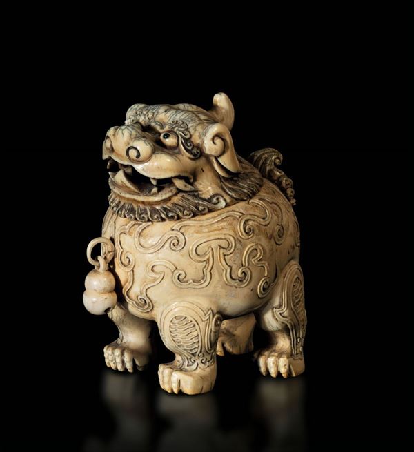 An ivory censer, China, Qing Dynasty, 1800s