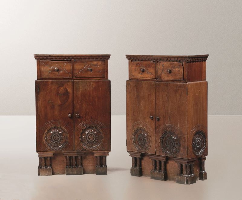 E. Quarti (attr.), two side tables, Italy, 1900s  - Auction Design - Cambi Casa d'Aste