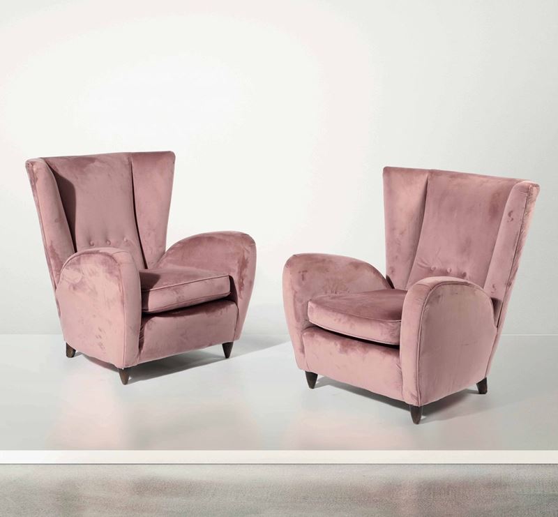 Two armchairs, Italy, 1950s  - Auction Design Lab - Cambi Casa d'Aste