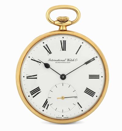 Iwc - Yellow Gold Pocket Watch, 1970 Circa.