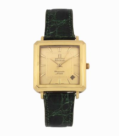 Zenith - Orologio da Polso in Oro Giallo. Completo di Scatola Originale e Bollettino di Marcia.