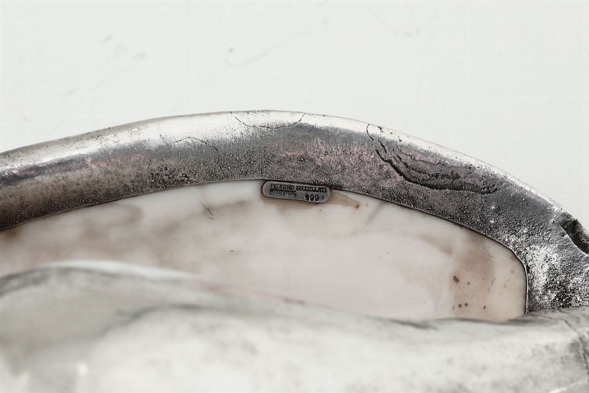 Conchiglia con Finimenti in Argento Primo Titolo. Federico Buccellati, Italia XX-XXI Secolo