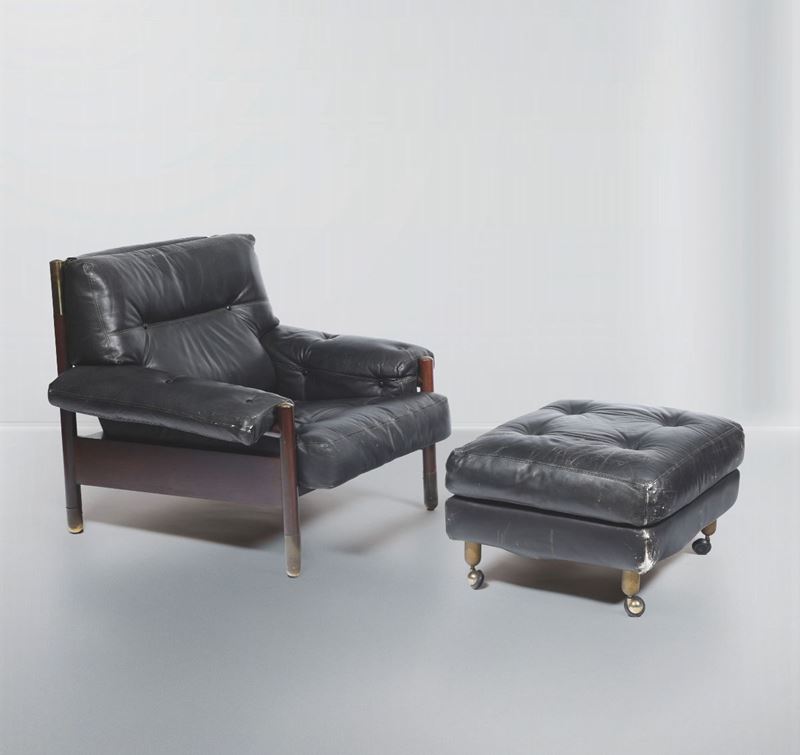 A C. de Carli, armchair with Ottoman. Italy.  - Auction Design - Cambi Casa d'Aste