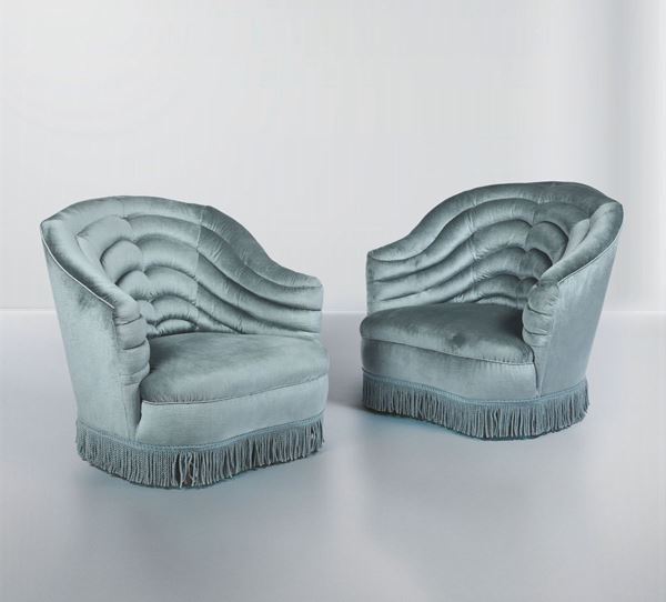 A. Busiri Vici, two armchairs, Italy, 1940s
