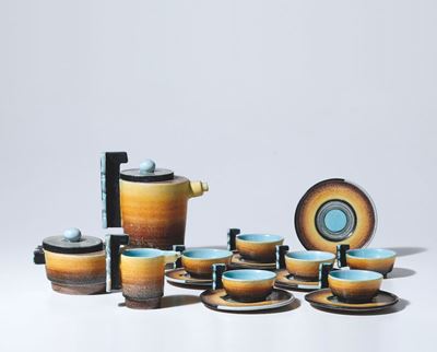 Nicolay Dulgheroff, Servizio da tè “MGA”, Albisola, circa 1930
