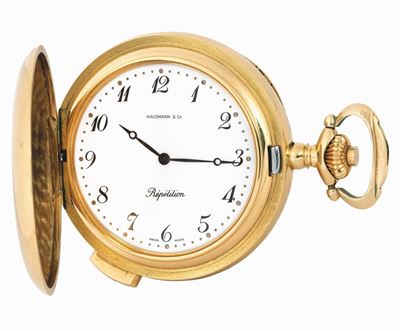 Hausmann & Co. - Orologio da Tasca in Oro Giallo con Ripetizione Minuti.