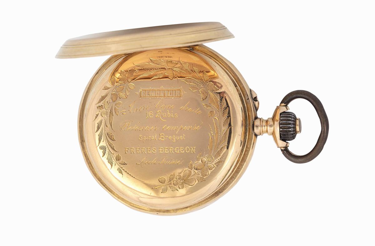Bergeon Locle - Orologio da Tasca in Oro Giallo.