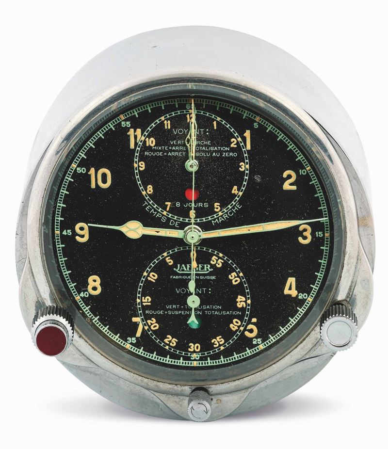 JAEGER LECOULTRE - Airplane dashboard clock, 40's.  - Auction Important Wristwatches and Pocket Watches - Cambi Casa d'Aste