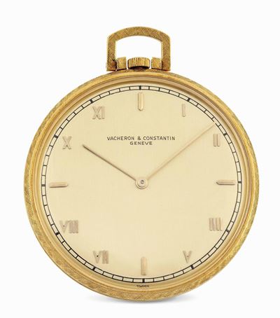 Vacheron & Constantin - Orologio da Tasca in Oro Giallo, Indici e Numeri Romani, 1966 Circa. Muni...