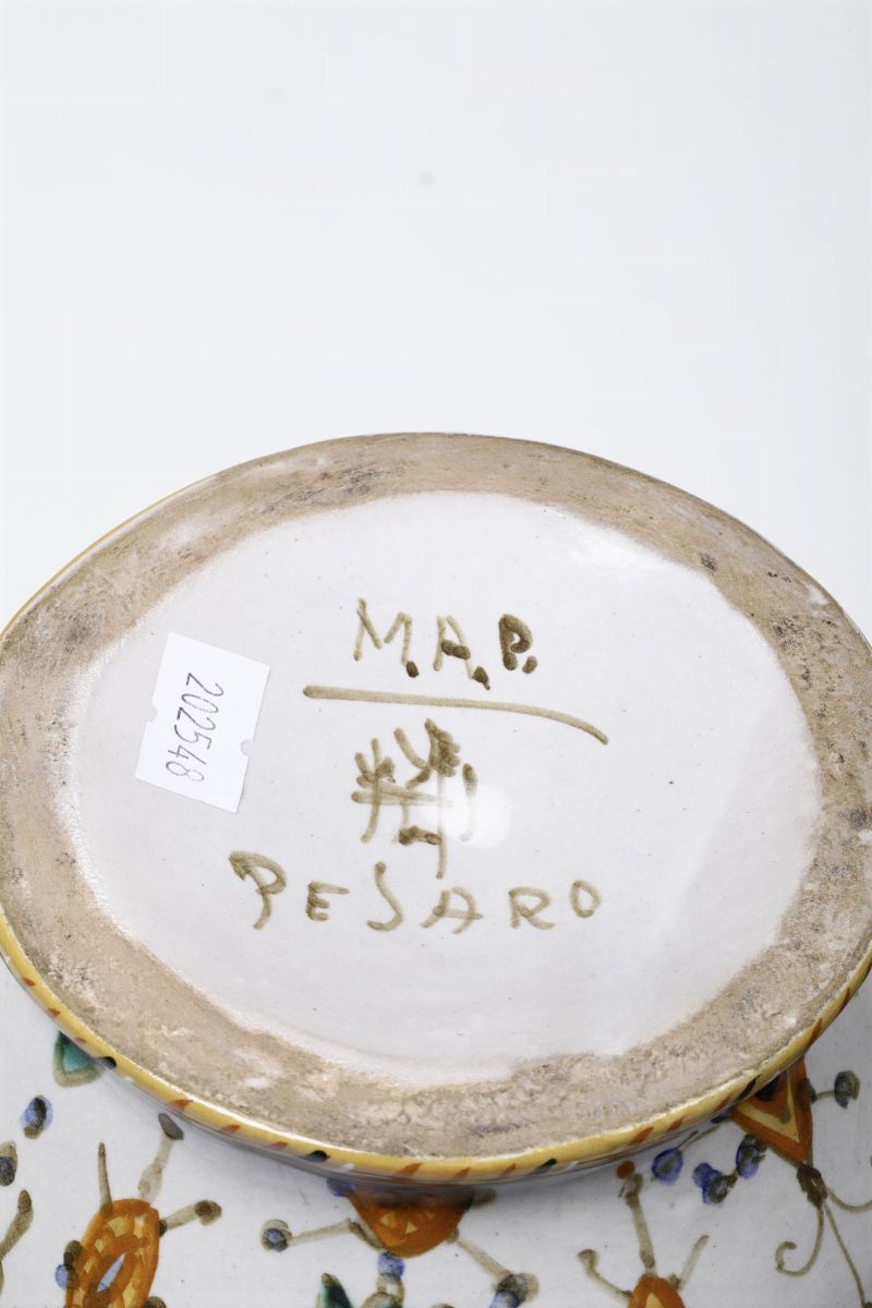 Boccale Pesaro, Fabbrica Maiolica Artistica Pesarese (M.a.p.), 1925-1934