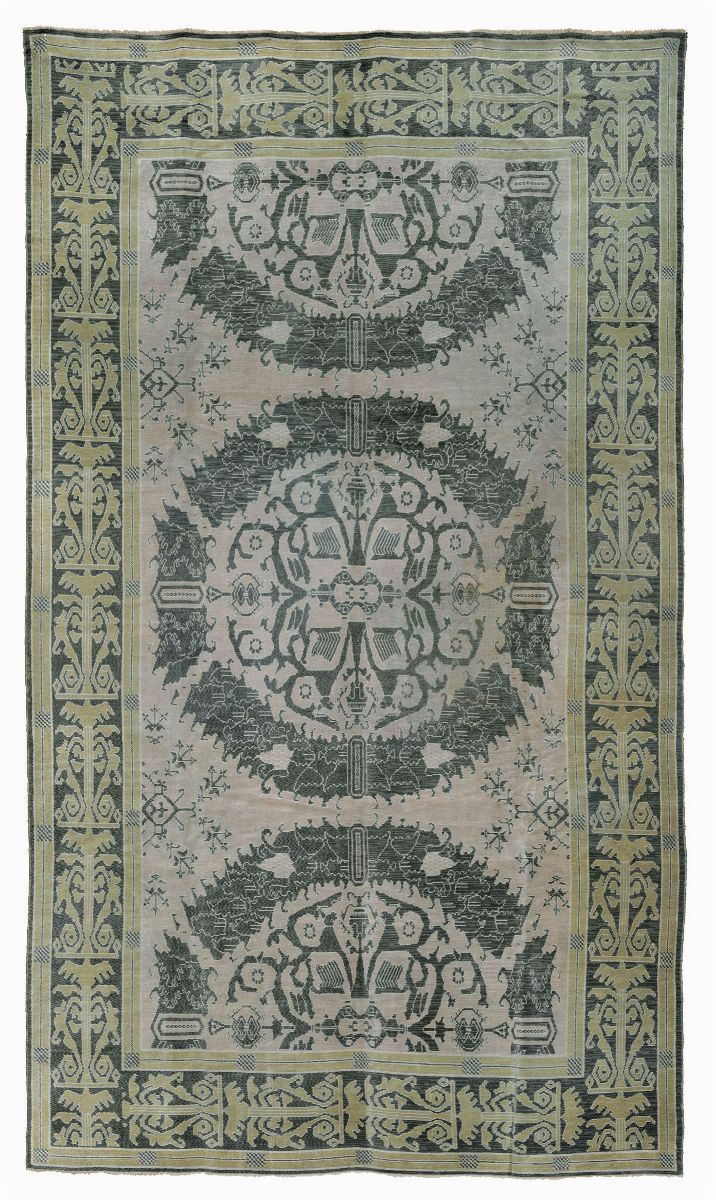 Particolare tappeto Cuenca, Spagna inizio XX secolo  - Asta Tappeti Antichi - Cambi Casa d'Aste