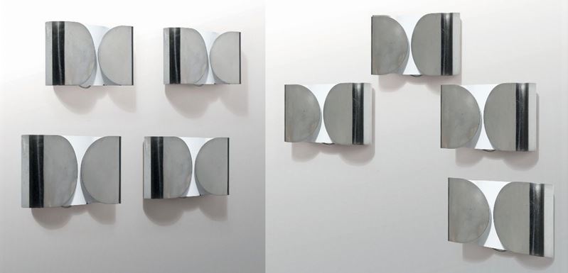 T. Scarpa, eight wall lamps, Italy, 1967  - Auction Design - Cambi Casa d'Aste