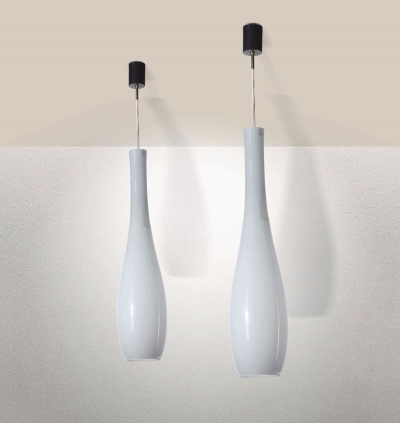 A. Pianon, two pendant lamps, Italy, 1960s  - Auction Design - Cambi Casa d'Aste