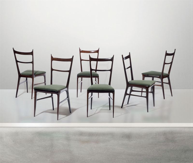 La Permanente di Cantù, six chairs, Italy  - Auction Design - Cambi Casa d'Aste