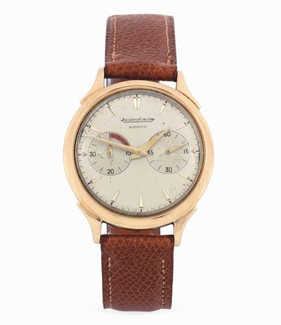 Jaeger Lecoultre - Elegantissimo Orologio da Polso con Cronografo in Oro Giallo.