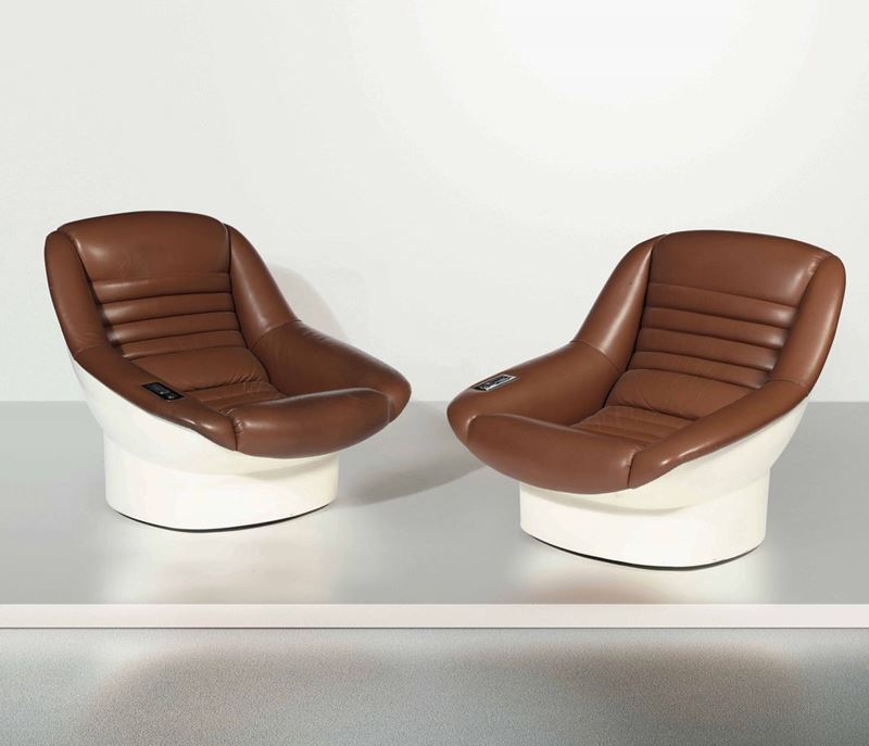 C. Casati & E. Hybsch, two mod. Alda armchairs  - Auction Design - Cambi Casa d'Aste