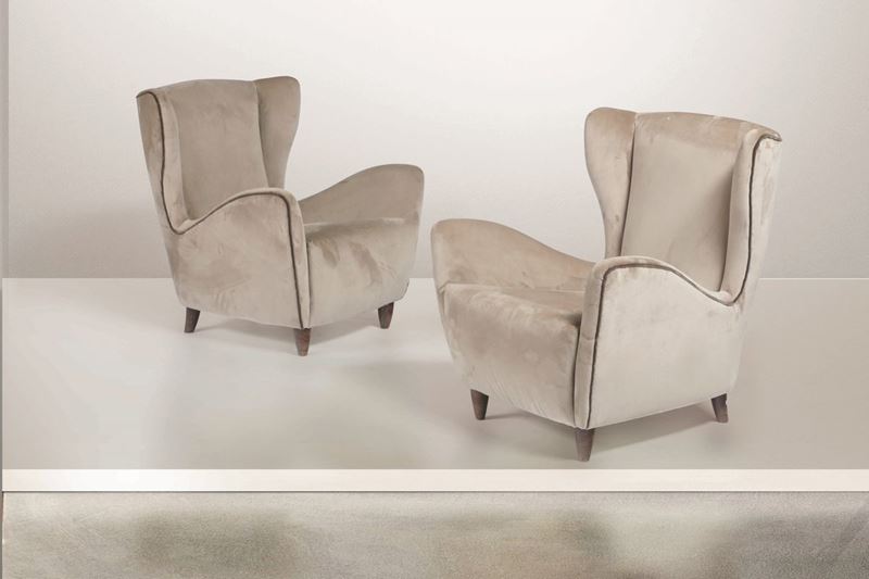 Two armchairs, Italy, 1950s  - Auction Twentieth-century furnishings | Time Auction - Cambi Casa d'Aste