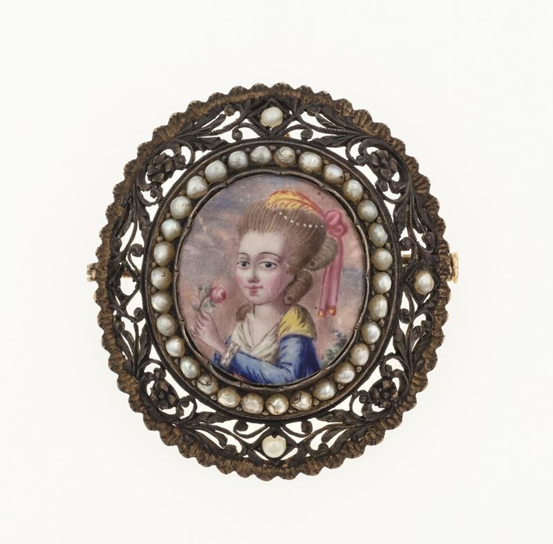 Portrait minatures brooch/pendant  - Auction Fine Jewels  - Cambi Casa d'Aste