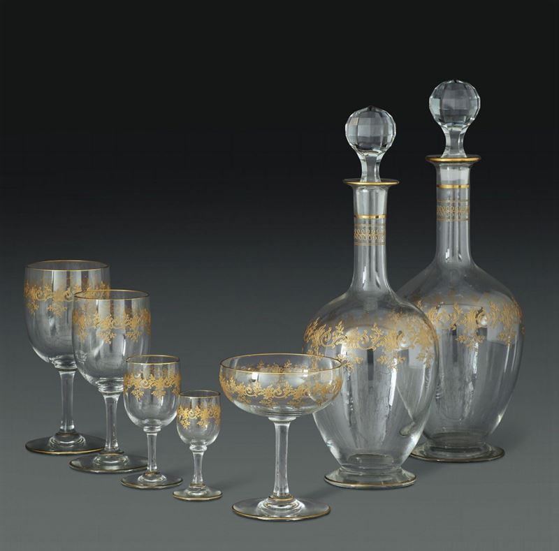 Servizio di bicchieri “Récamier” Manifattura Baccarat, inizio del XX secolo  - Asta L'Art de la Table - Cambi Casa d'Aste