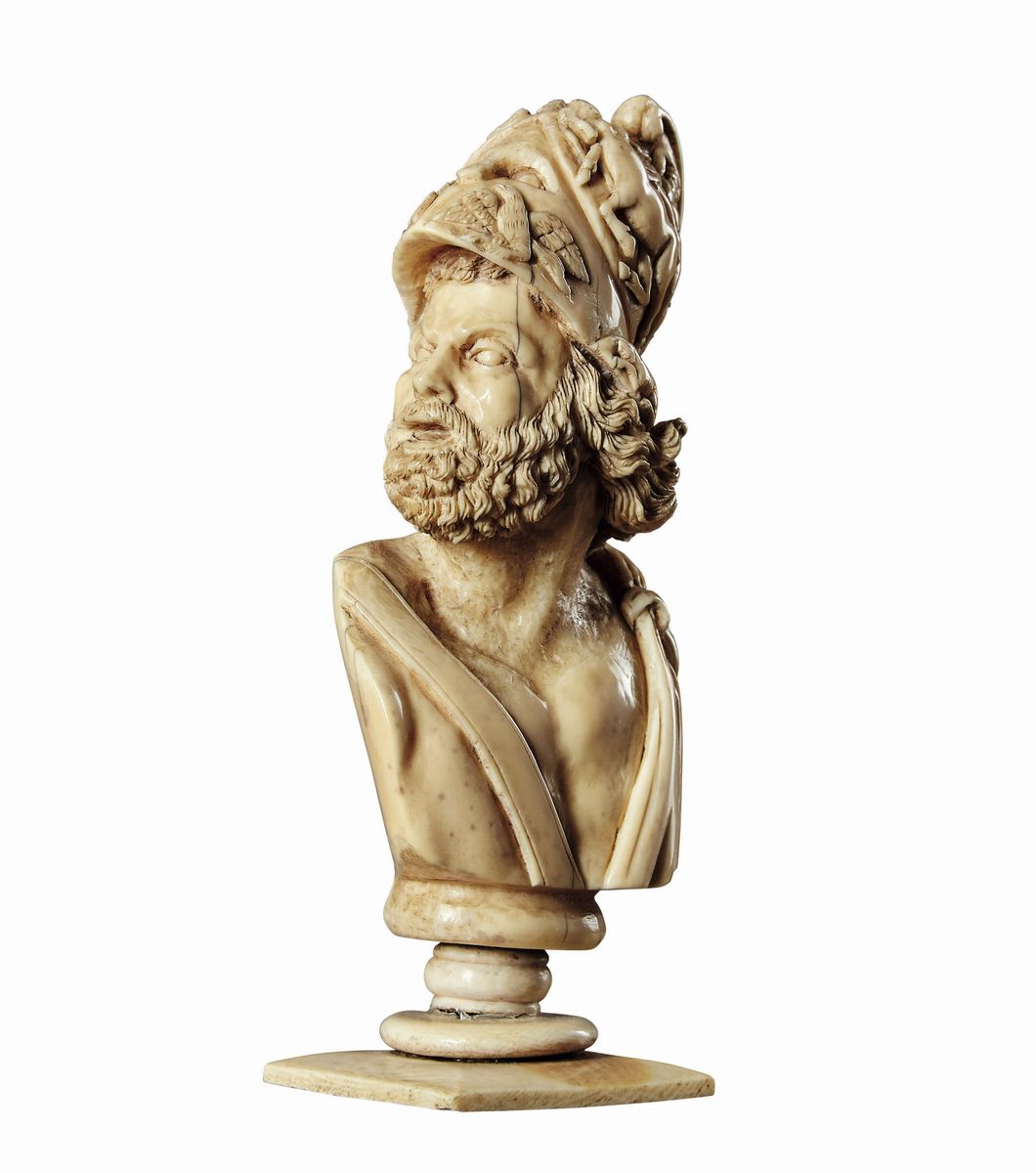 Busto di Marte. Avorio. Italia o Francia XVIII-XIX Secolo