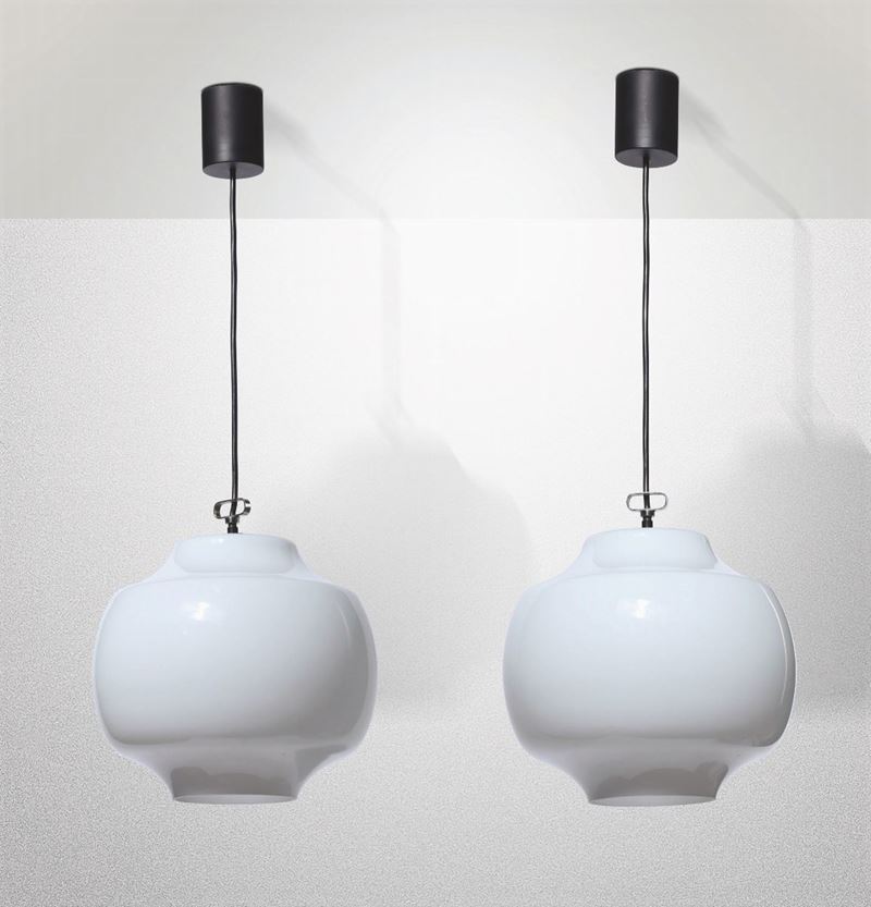 M. Vignelli, two pendant lamps, Italy, 1960s  - Auction Design - Cambi Casa d'Aste