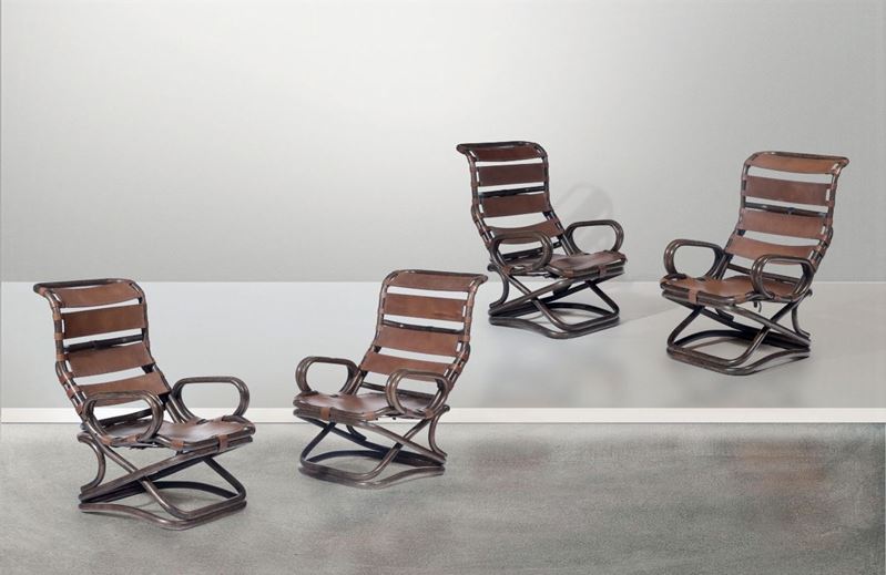 Bonacina, a living room with four armchairs, Italy  - Auction Design - Cambi Casa d'Aste
