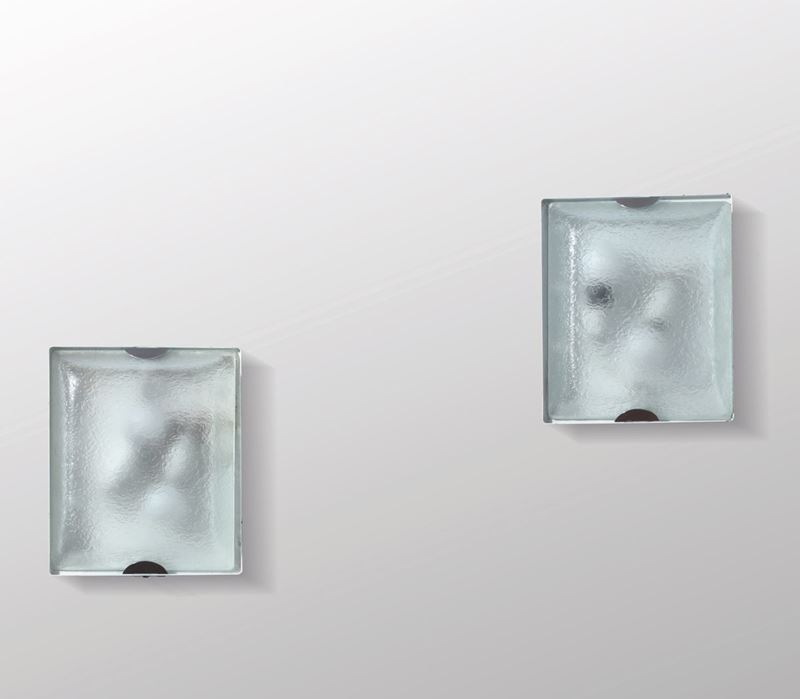 Fontana Arte, two mod. 1938 wall lamps, Italy  - Auction Design Lab - Cambi Casa d'Aste