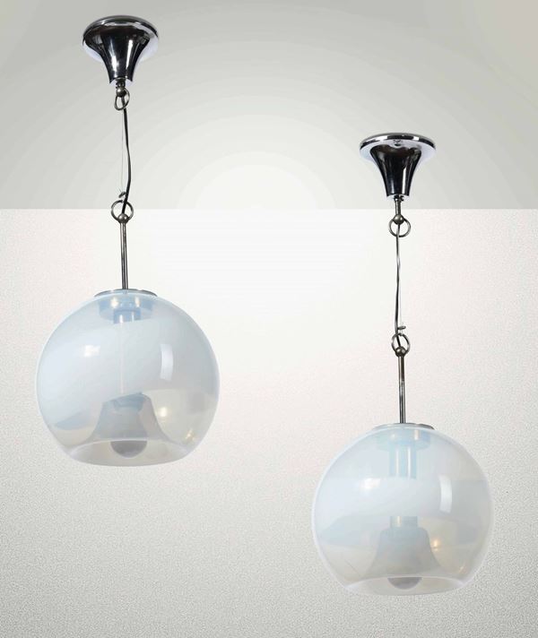 C. Nason, two pendant lamps, 1960s