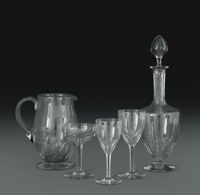 Servizio di bicchieri “Genova” Francia, Manifattura Baccarat, seconda metà del XX secolo  - Asta L'Art de la Table - Cambi Casa d'Aste