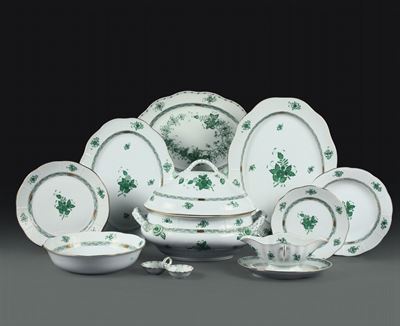 Servizio da Tavola “apponyi-green” Herend, 1960-1970