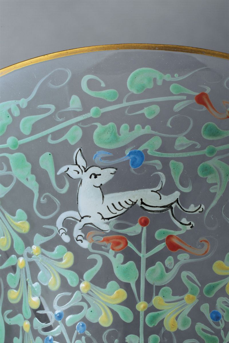 Servizio di Bicchieri “canine And Foliate” Murano, Manifattura Salviati, 1900 Circa Decorazione: ...