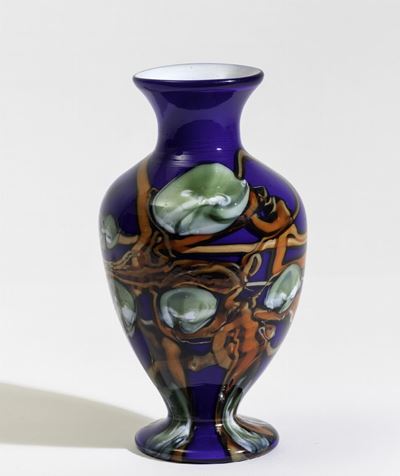 Fratelli Toso, Vaso ad anfora in vetro di Murano (circa 1940)