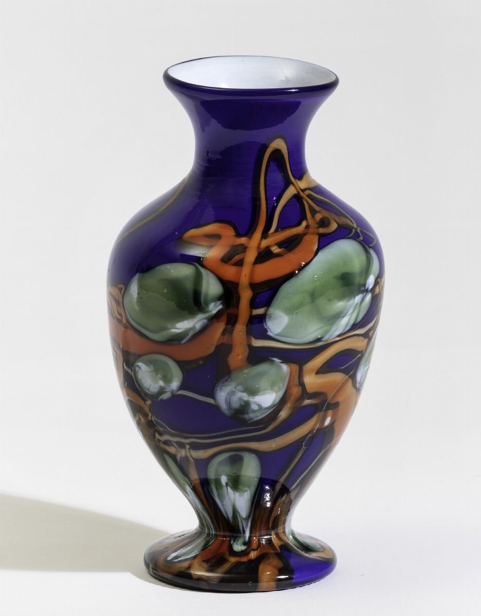 Fratelli Toso, Vaso ad anfora in vetro di Murano (circa 1940)