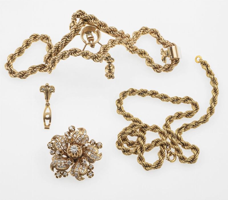 Old-cut diamond bracelet/brooch/pendant  - Auction Fine Jewels  - Cambi Casa d'Aste