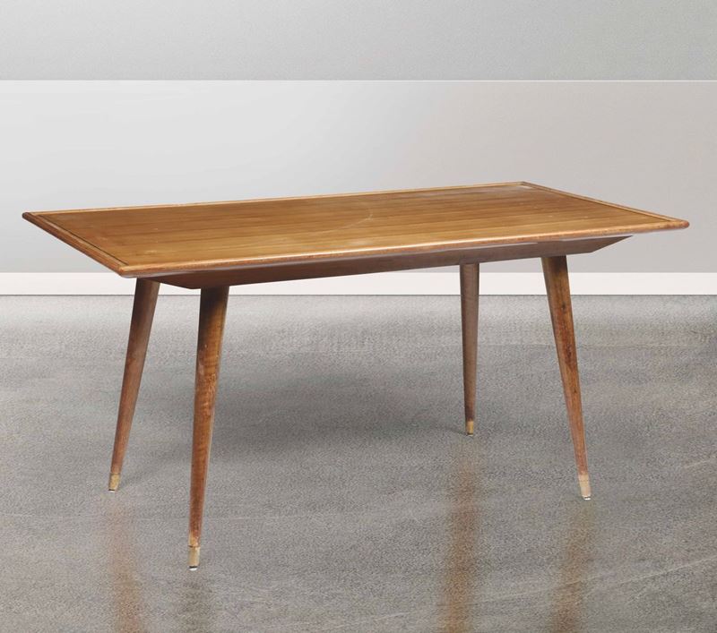 Tavolo con struttura e piano in legno.  - Asta Design Lab - Cambi Casa d'Aste