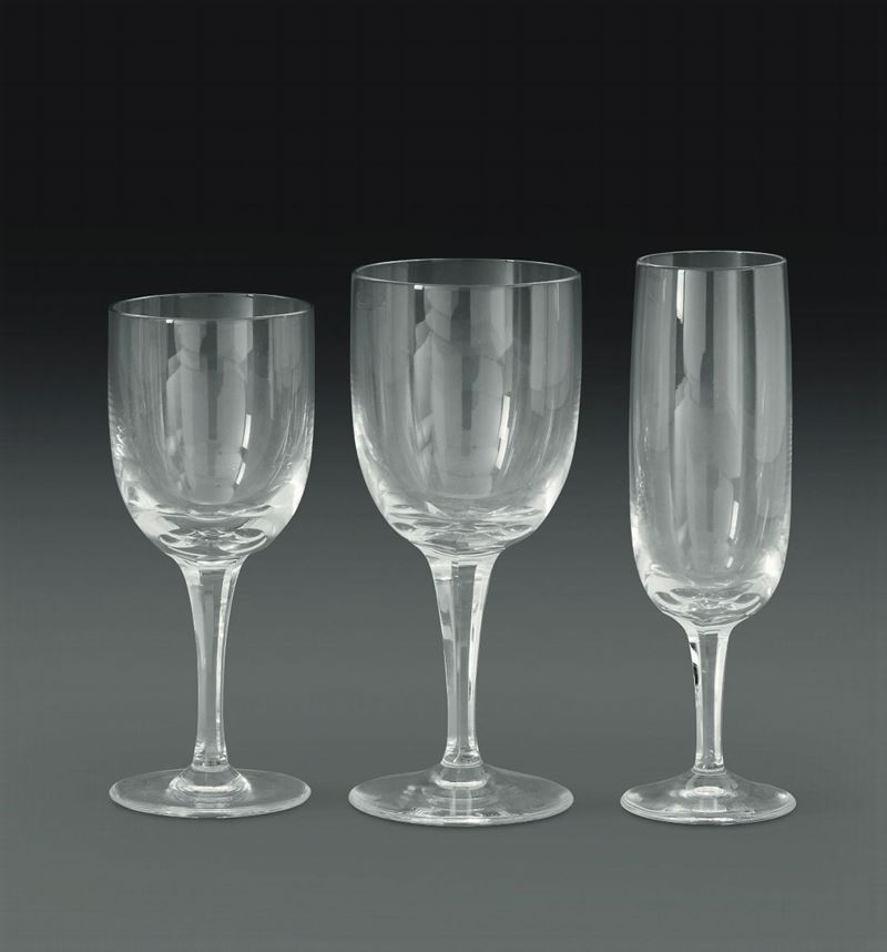 Servizio di bicchieri Seconda metà del XX secolo  - Asta L'Art de la Table - Cambi Casa d'Aste