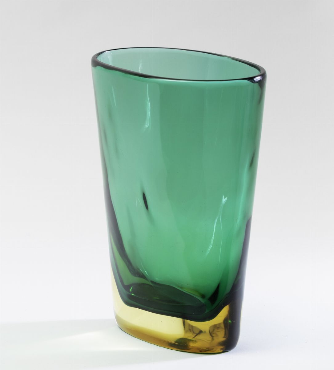 Flavio Poli, Vaso in vetro sommerso Seguso Vetri d’Arte, Murano (circa 1950)