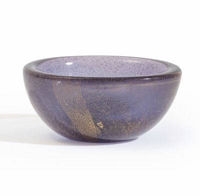 Carlo Scarpa, Coppa ovale Venini in vetro soffiato “Sommersi” (Murano, ca. 1936)