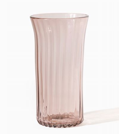 Venini, Vaso costolato in vetro pesante, modello 3991