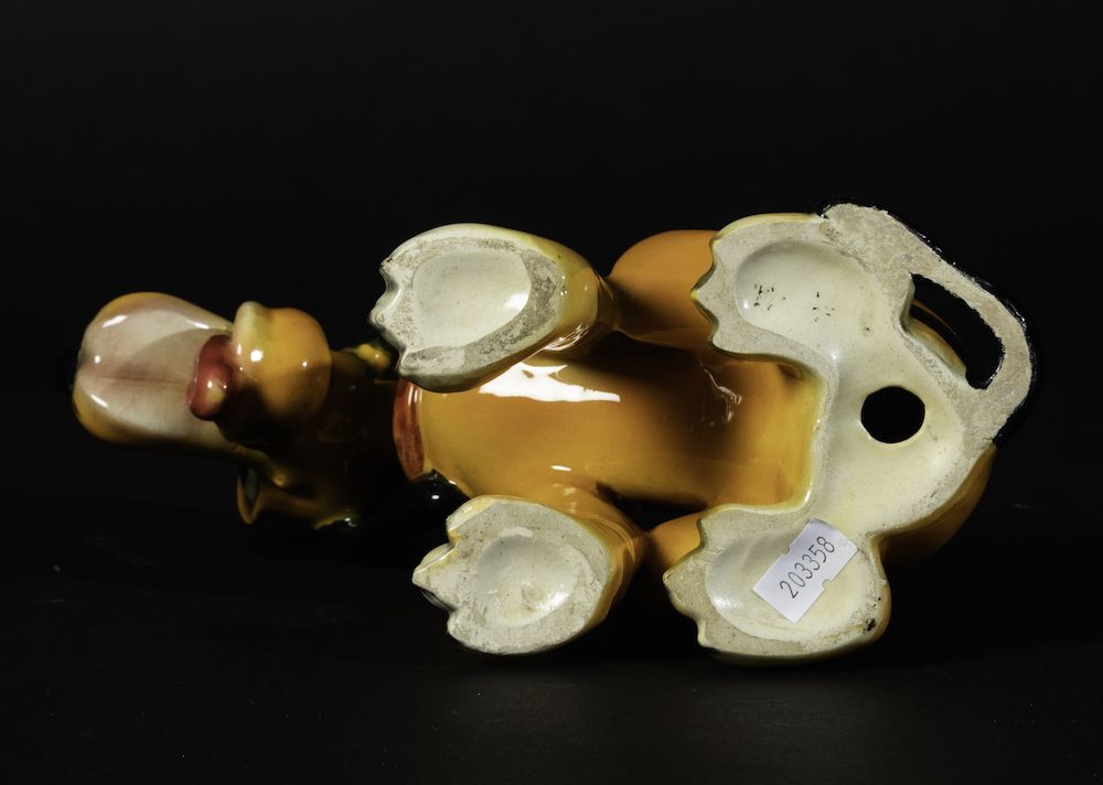 Ugo Zaccagnini (1868-1937), Figura di Pluto in ceramica a colaggio policroma